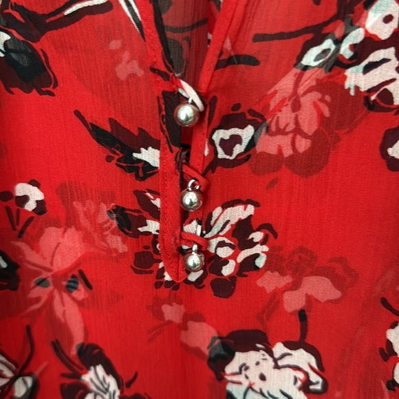 VERONICA BEARD Floral Silk Top, Size 6 - Picture 9 of 16